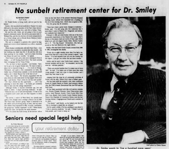 Clipping from Globe-Gazette